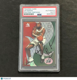 1999-00 Skybox #28 Vin Baker Signed Card AUTO PSA/DNA Slabbed Supersonics