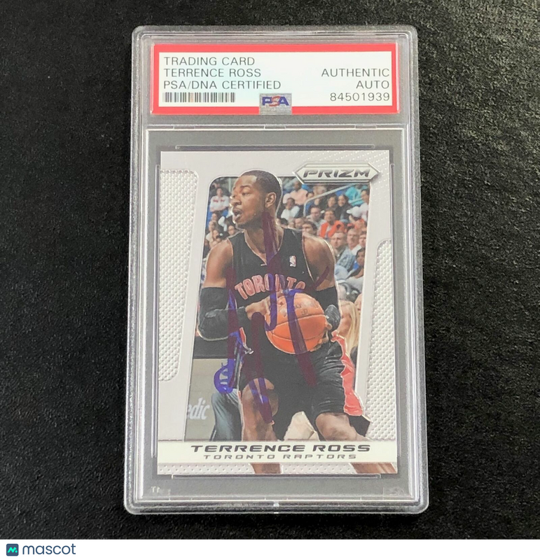 2013-14 Panini Prizm #121 Terrence Ross Signed Card AUTO PSA Slabbed Raptors
