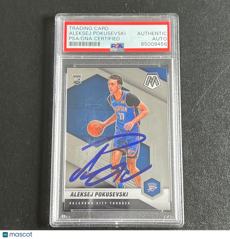 2020-21 Panini Mosaic #226 Aleksej Pokusevski Signed Card AUTO PSA Slabbed RC Th