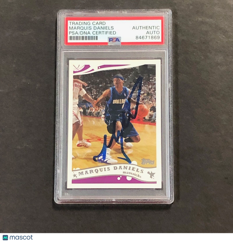 2005-06 Topps First Edition #135 Marquis Daniels Signed Card PSA Slabbed Maveric