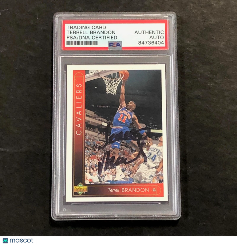 1993-94 Upper Deck #22 Terrell Brandon Signed Card AUTO PSA/DNA Slabbed Cavalier