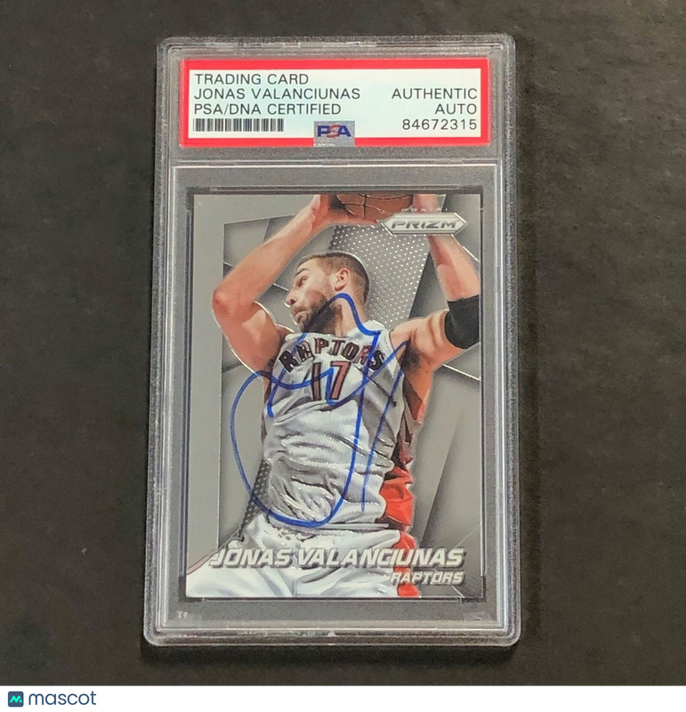 2014-15 Panini Prizm #145 Jonas Valanciunas Signed Card AUTO PSA Slabbed Toronto