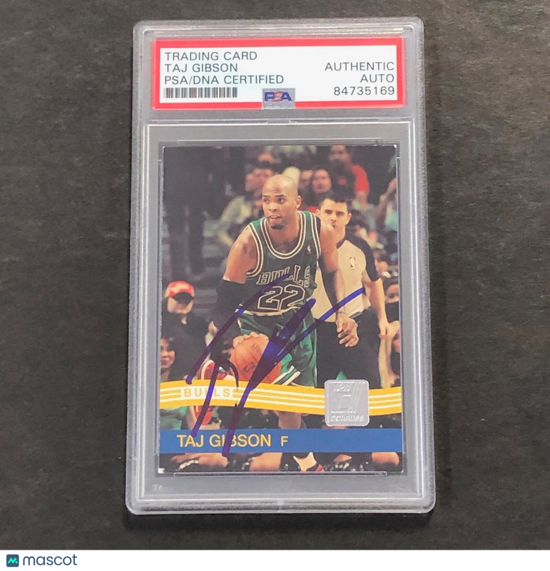 2010-11 Panini #38 Taj Gibson Signed Card Auto PSA Slabbed Bulls