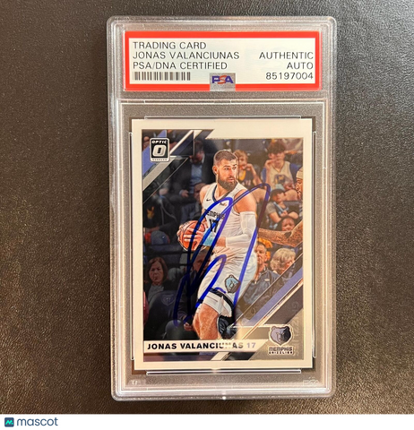 2019-20 Panini Donruss Optic #130 Jonas Valanciunas Signed Card AUTO PSA Slabbed