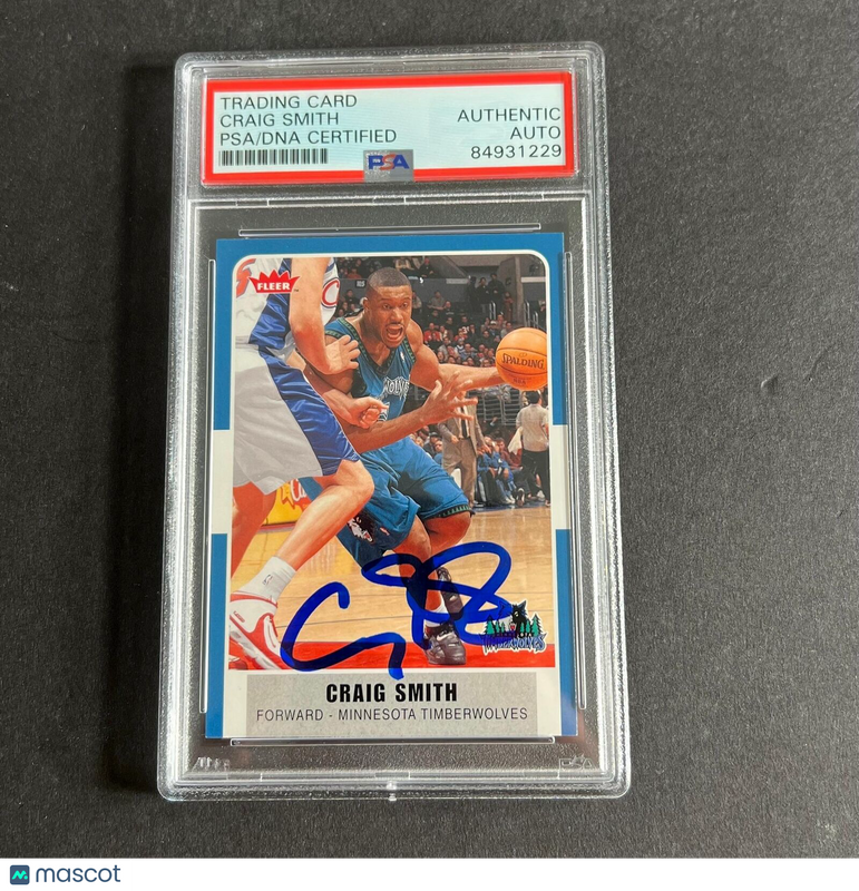 2007-08 Fleer #132 CRAIG SMITH Signed Card AUTO PSA Slabbed Timberwolves