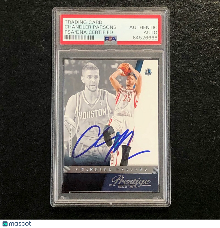 2014-15 Panini Prestige #116 Chandler Parsons Signed Card AUTO PSA/DNA Slabbed M