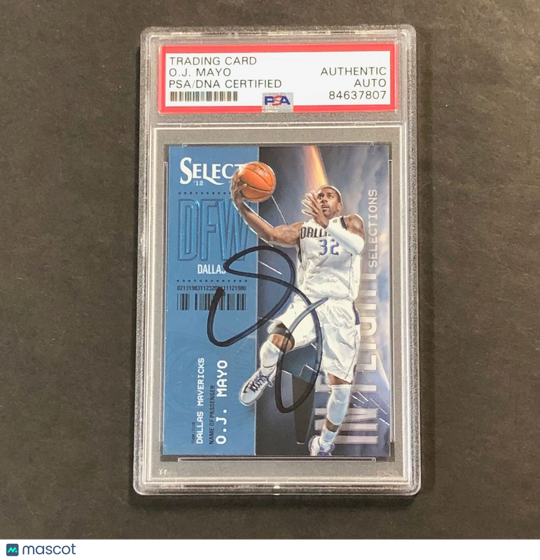 2012-13 Panini Select #8 O.J. Mayo Signed Card Auto PSA Slabbed Mavericks
