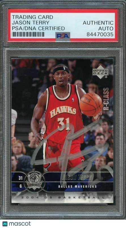 2004-05 Upper Deck R-Class #18 Jason Terry Signed Card AUTO PSA Slabbed Hawks
