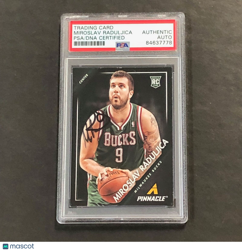 2013-14 Panini Pinnacle #30 Miroslav Raduljica Signed Card Auto PSA Slabbed Bucks