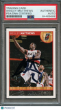 2013-14 NBA Hoops #146 Wesley Matthews Signed Card AUTO PSA Slabbed