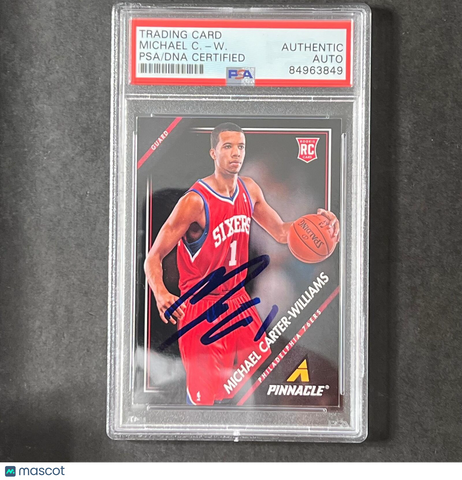 2013-14 Panini Pinnacle #42 Michael Carter-Williams Signed Card AUTO PSA Slabbed