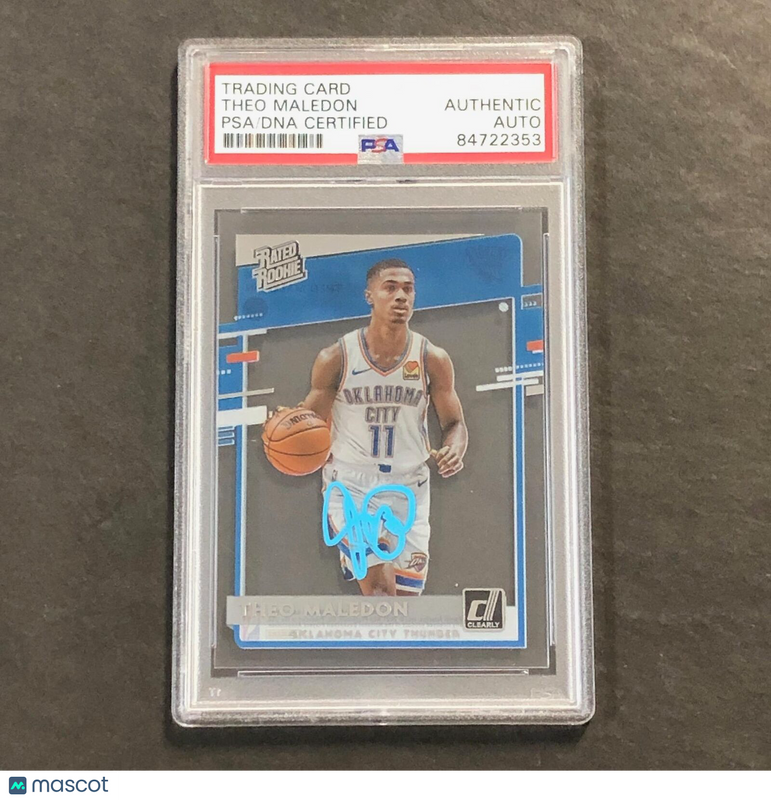 2020-21 Panini Clearly #60 Theo Maledon Signed Card AUTO PSA Slabbed RC Thunder