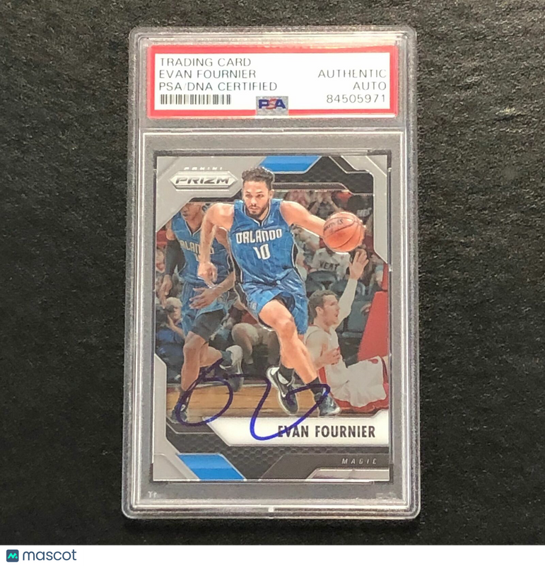 2016-17 Panini Prizm #144 Evan Fournier Signed Card AUTO PSA Slabbed Magic