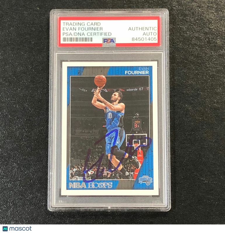2016-17 NBA Hoops #206 Evan Fournier Signed Card AUTO PSA Slabbed Magic