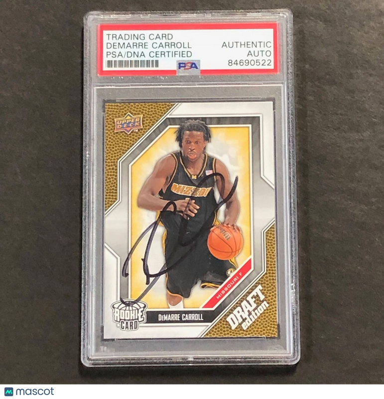 2009-10 Upper Deck Draft Edition #25 DeMarre Carroll Signed Card AUTO PSA Slabbe