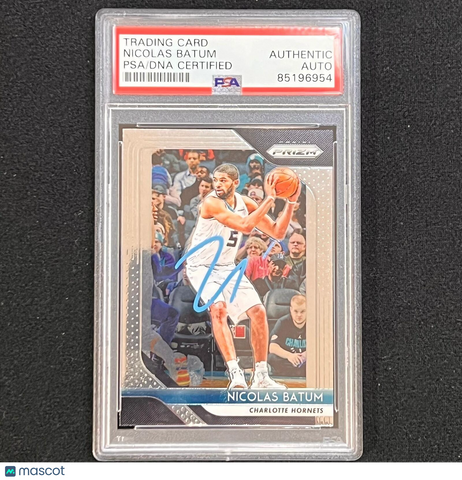2018-19 Panini Prizm #20 Nicolas Batum Signed Card AUTO PSA Slabbed Hornets