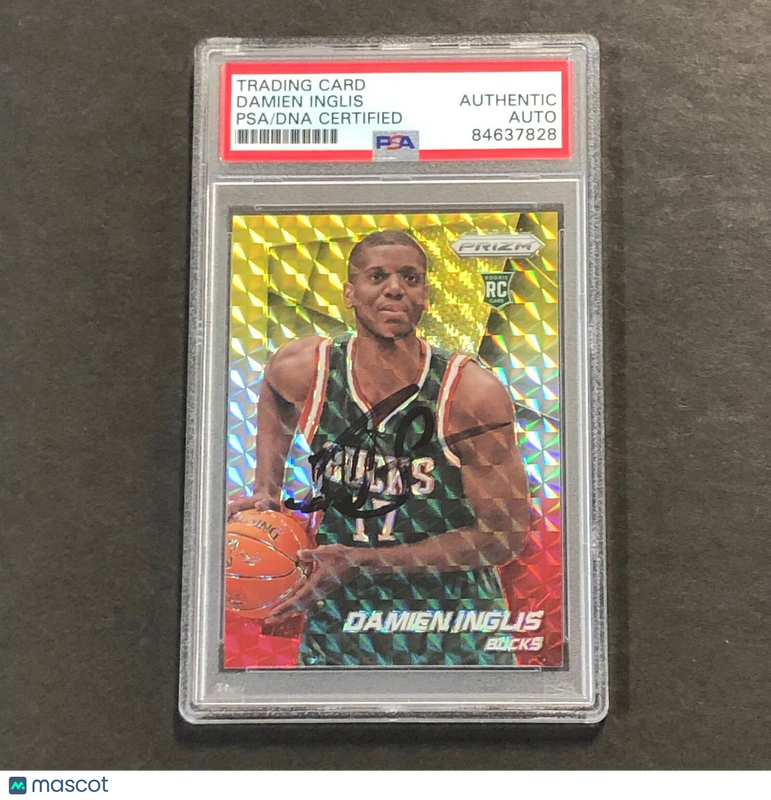 2014-15 Panini Prizm #299 Damien Inglis Signed Card AUTO PSA Slabbed RC Bucks