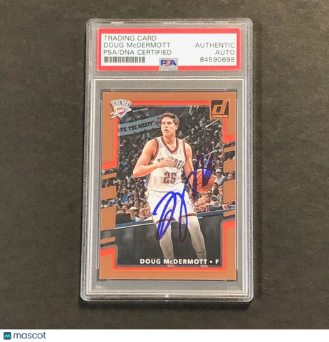2017-18 Donruss #105 Doug McDermott Signed Card AUTO PSA Slabbed Thunder