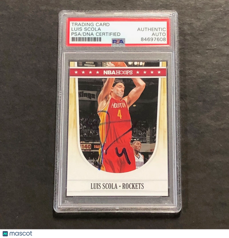 2011-12 Panini NBA Hoops #75 Luis Scola Signed Card AUTO PSA/DNA Slabbed Rockets