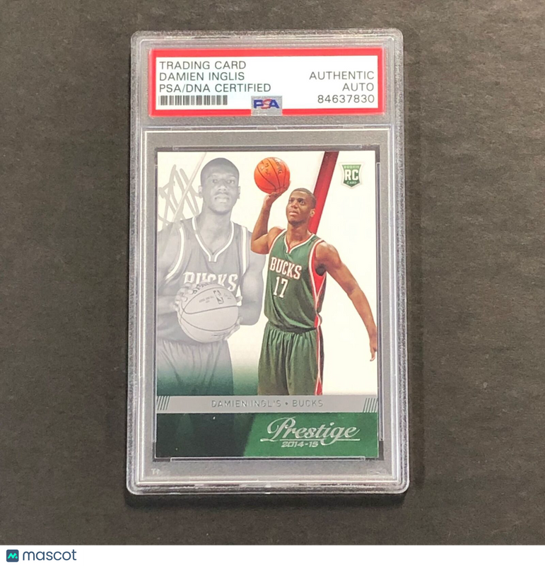 2014-15 Panini Prestige #186 DAMIEN INGLIS Signed Card AUTO PSA Slabbed RC Bucks