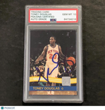 2010-11 Panini Donruss #18 Toney Douglas Signed Card AUTO 10 PSA Slabbed Knicks