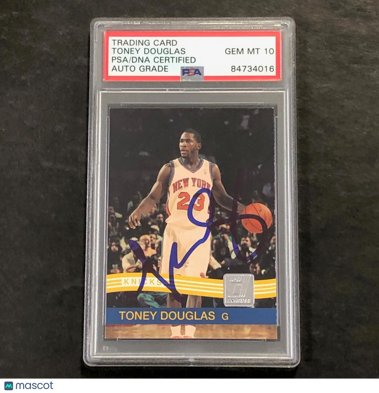 2010-11 Panini Donruss #18 Toney Douglas Signed Card AUTO 10 PSA Slabbed Knicks