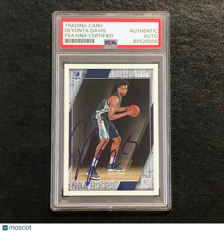 2016-17 NBA Hoops #287 Deyonta Davis Signed Card AUTO PSA Slabbed RC Grizzlies