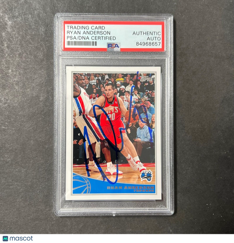 2009-10 Topps #181 Ryan Anderson Signed Card AUTO PSA Slabbed Nets