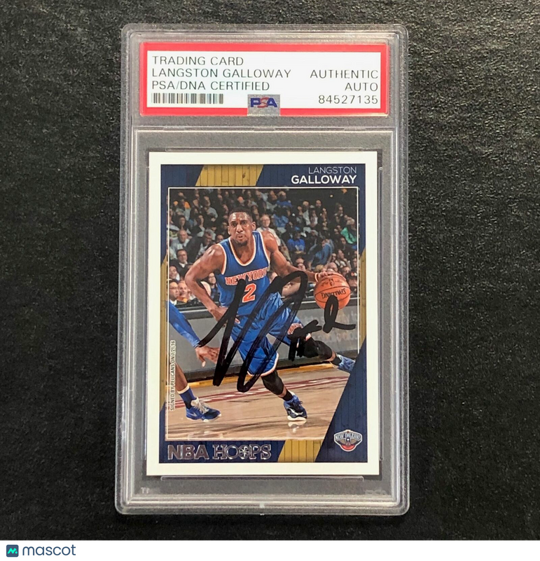 2016-17 NBA Hoops #223 Langston Galloway Signed Card AUTO PSA Slabbed Pelicans