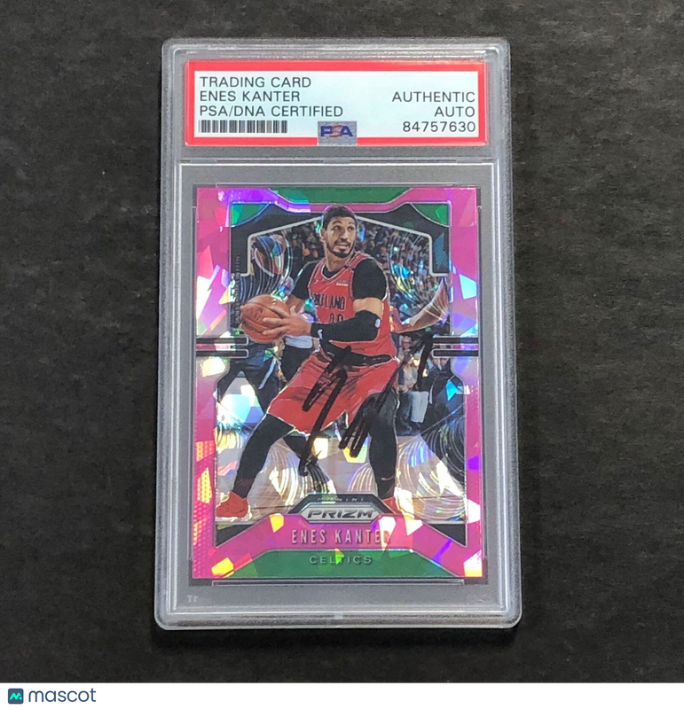 2019-20 Panini Prizm #212 Enes Kanter Signed AUTO PSA Slabbed Celtics