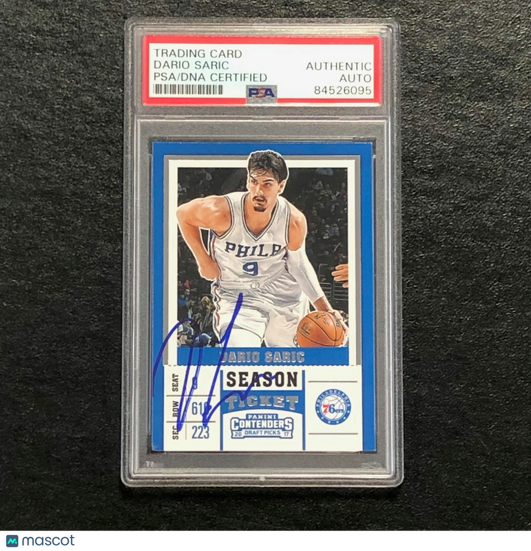 2017-18 Panini Contenders #11 Dario Saric Signed Card AUTO PSA Slabbed 76ers