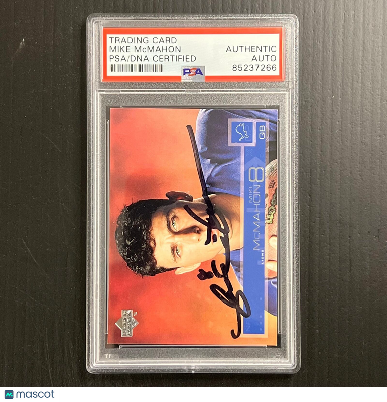 2001 Upper Deck #58 Mike Mcmahon Signed Card PSA Slabbed Auto Lions