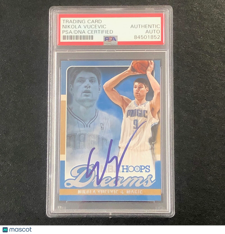2013-14 NBA Hoops Dreams #11 Nikola Vucevic  Signed Card AUTO PSA Slabbed Magic