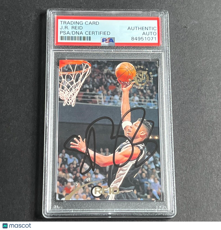 1994-95 Topps #52 JR Reid Signed Card AUTO PSA Slabbed Spurs