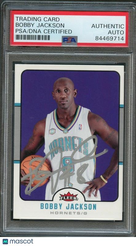2006-07 Fleer #93 Bobby Jackson Signed Card AUTO PSA/DNA Slabbed Hornets