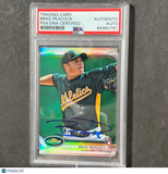 2012 Topps #51 76/199 Brad Peacock Signed Card PSA Slabbed AUTO Athletics RC