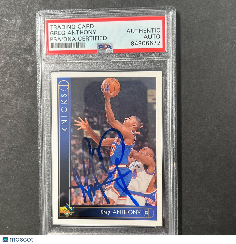 1993-94 Upper Deck #292 Greg Anthony Signed Card AUTO PSA/DNA Slabbed Knicks