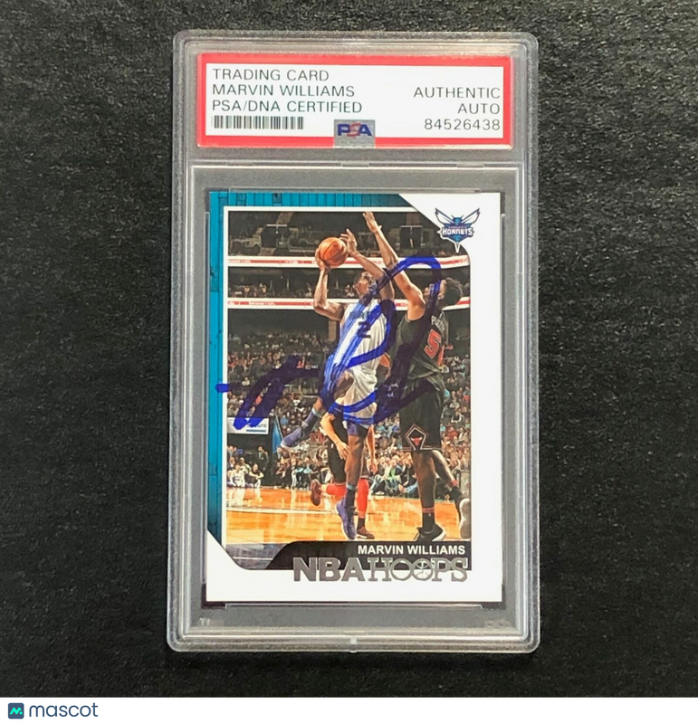 2018-19 NBA Hoops #139 Marvin Williams Signed AUTO PSA Slabbed Hornets