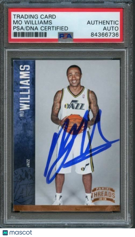 2012-13 Panini Threads #62 Mo Williams Signed Card AUTO PSA Slabbed Jazz
