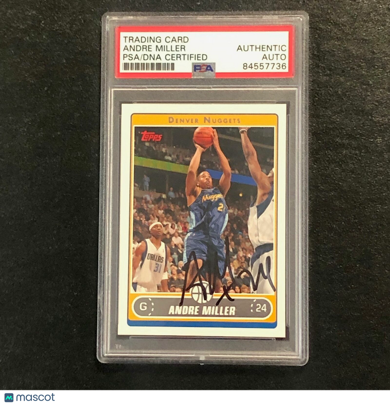 2006-07 Topps #185 Andre Miller Signed Card Auto PSA Slabbed Nuggets