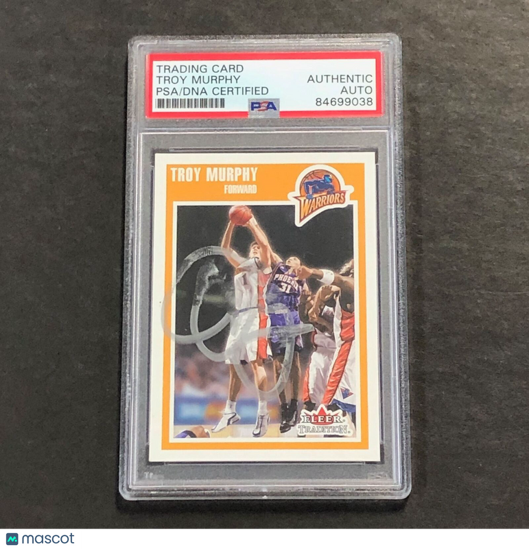 2002-03 Fleer Basketball #44 Troy Murphy Signed Card AUTO PSA Slabbed Warriors