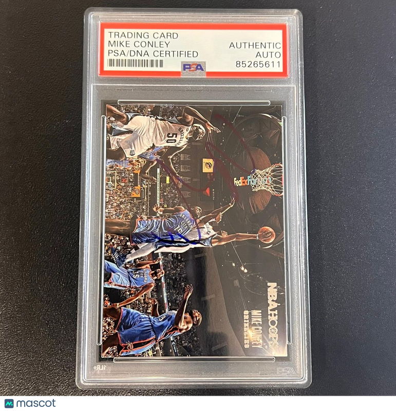 2013-14 Panini Hoops #24 Mike Conley signed Card AUTO PSA Slabbed Grizzlies