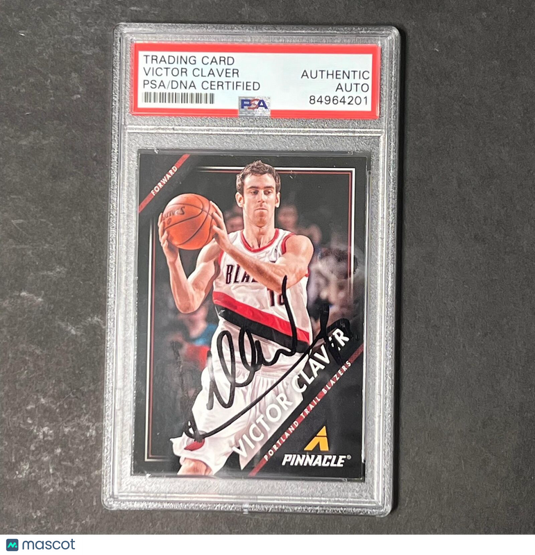 2013-14 Panini Pinnacle #125 Victor Claver Signed Card AUTO PSA Slabbed Trail Bl