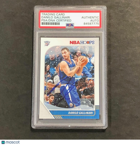2019-20 NBA Hoops #81 Danilo Gallinari Signed AUTO PSA Slabbed Thunder