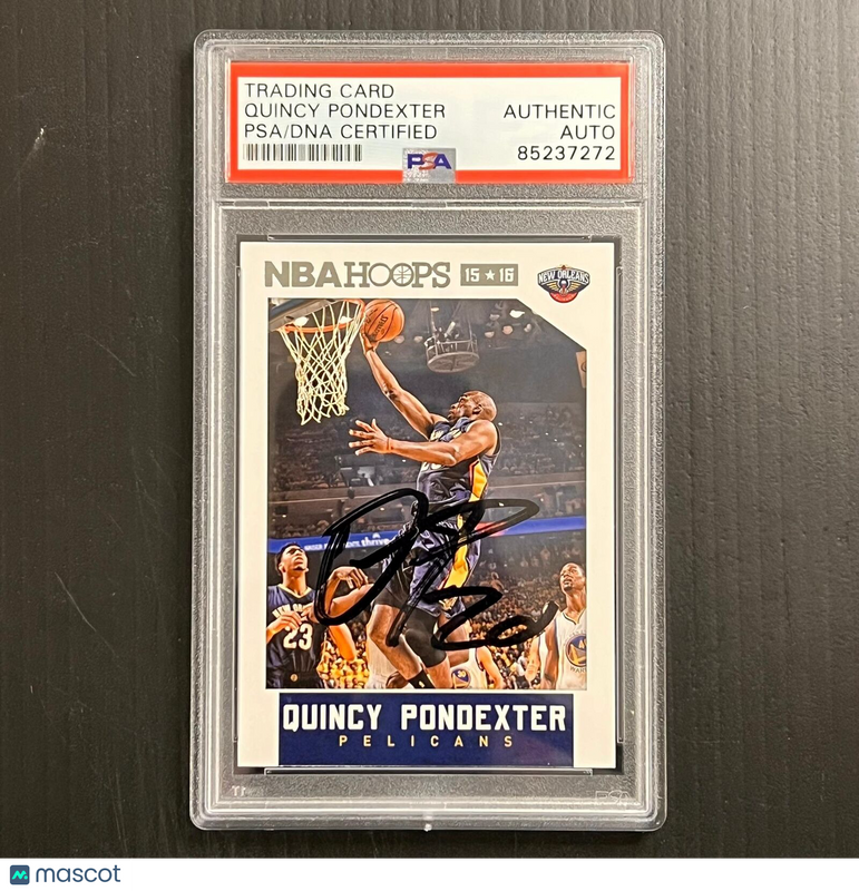 2015-16 Panini Hoops #8 Quincy Pondexter signed card PSA/DNA Pelicans