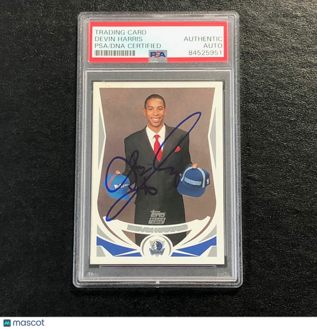 2004-05 Topps Basketball #225 Devin Harris Signed Card AUTO PSA Slabbed RC Maver