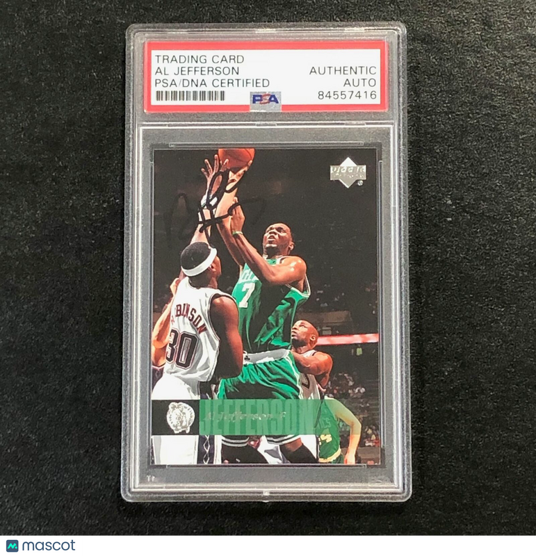 2006-07 Upper Deck #9 AL JEFFERSON Signed Card AUTO PSA Slabbed Celtics