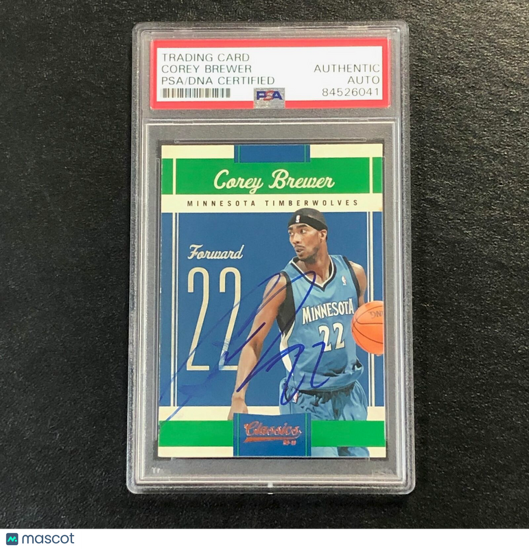 2010-11 Classics Basketball #38 Corey Brewer Signed Card AUTO PSA Slabbed Timber
