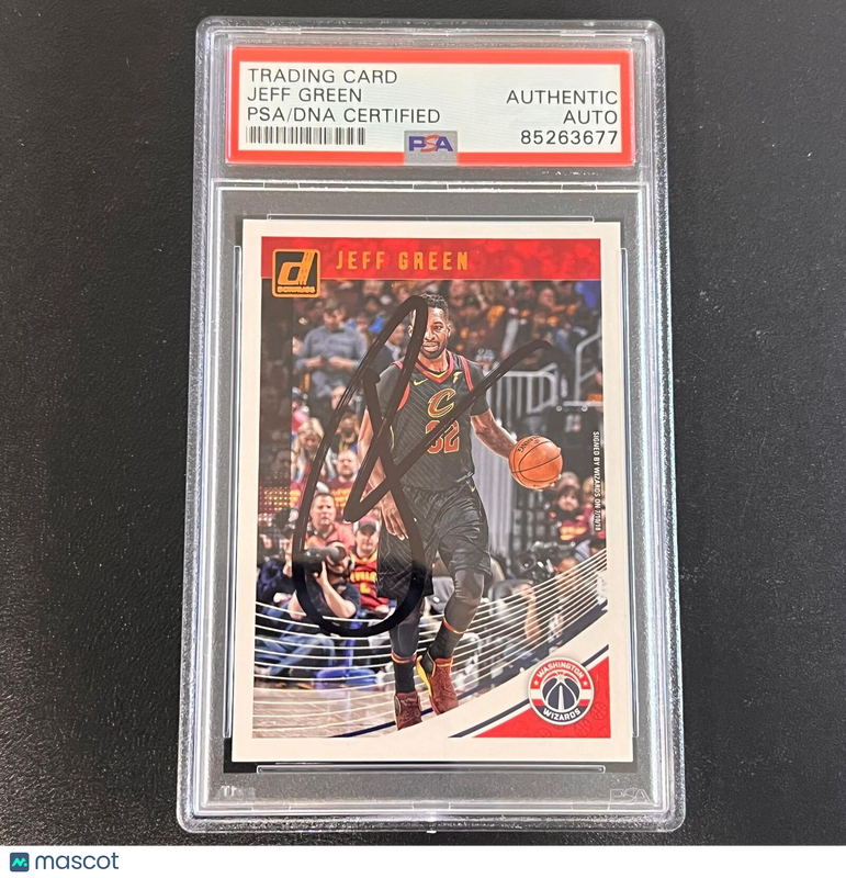 2018-19 Panini Donruss #133 Jeff Green Signed Card AUTO PSA/DNA Slabbed Cavalier
