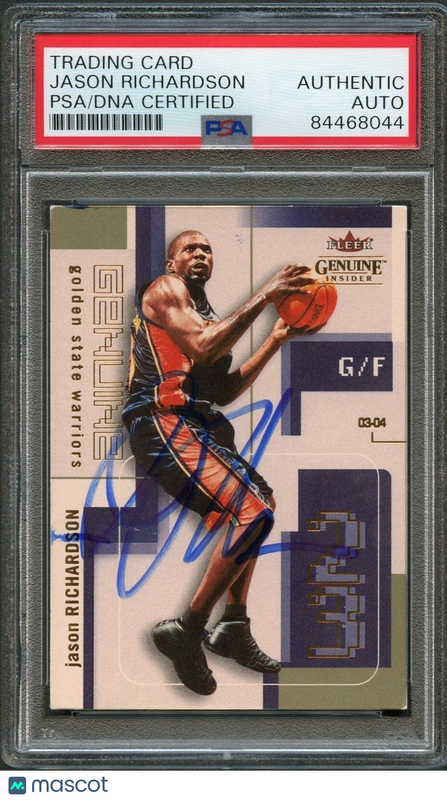 2003-04 Fleer Genuine Insider #33 Jason Richardson Signed Card AUTO PSA Slabbed